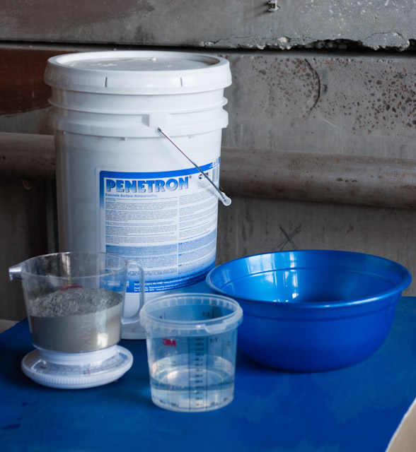 технлогический процесс: приготовление состава для гидроизоляции строительных сооружений